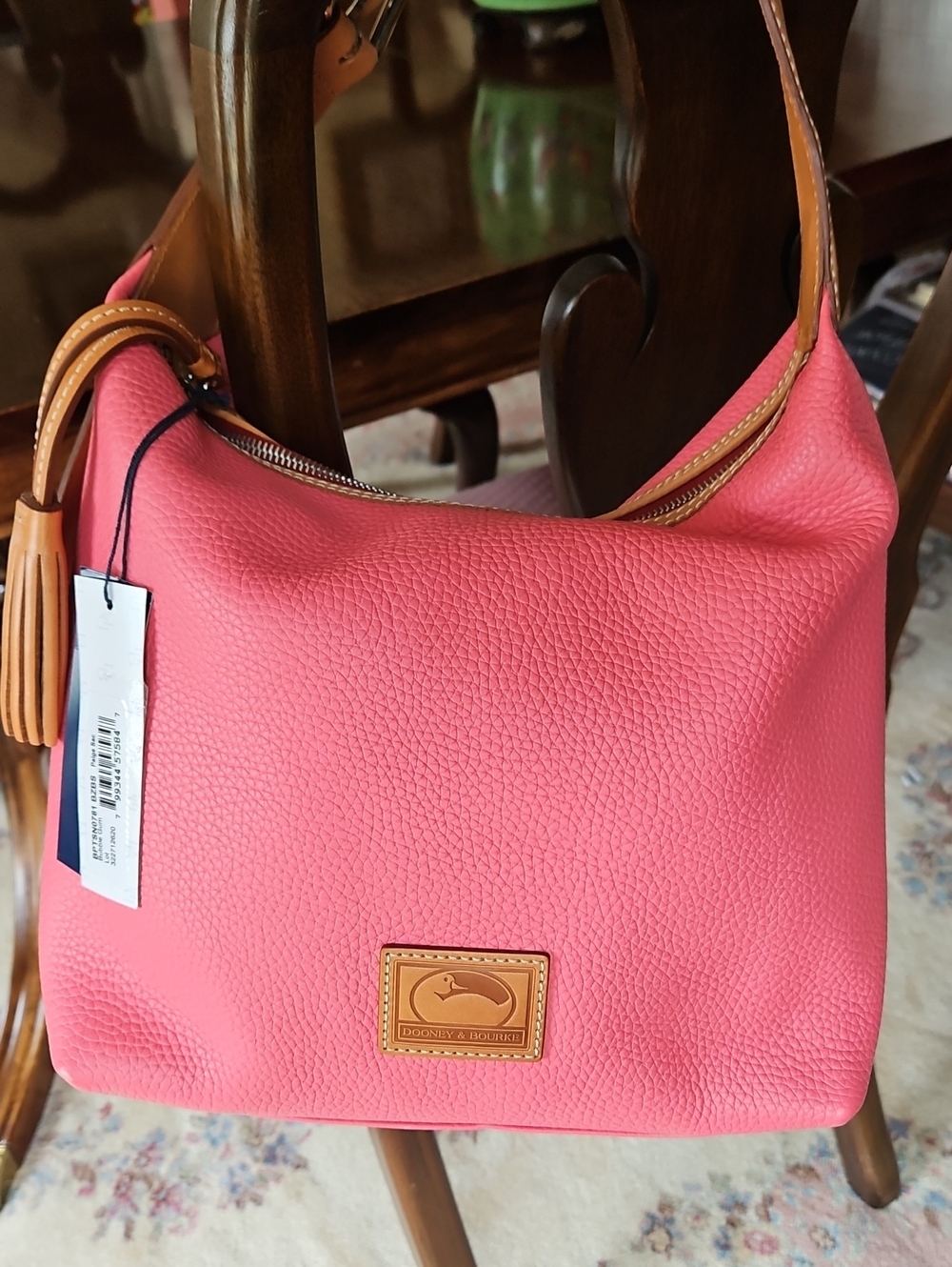 Dooney & Bourke Bubble Gum Pink Pebble Leather 'Paige' Sac